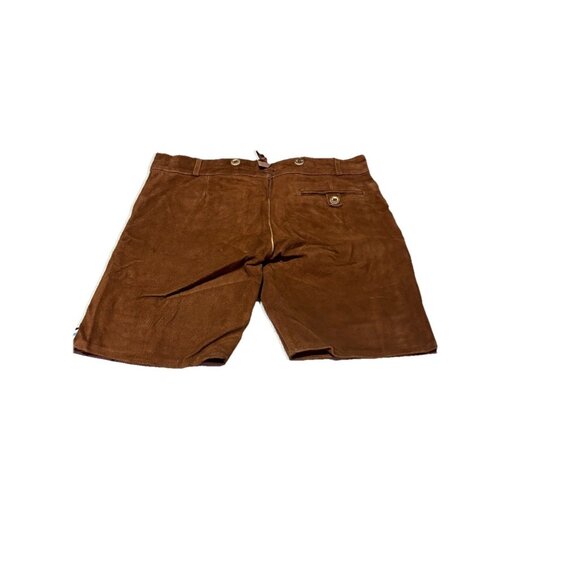 Bavaria Trachten Leather Lederhosen Shorts & Straps German Oktoberfest US38 NEW - Picture 7 of 7